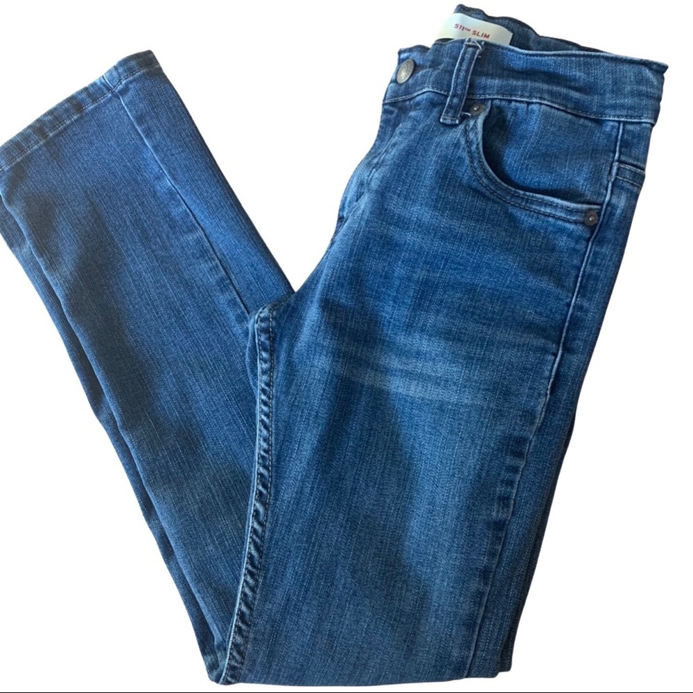 LEVI’S 511 Boys Slim Stretch Straight Leg Jeans Denim Size 10 - Picture 5 of 15